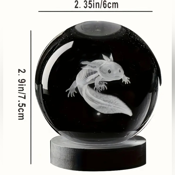 Axolotl Crystal USB Light - Picture 3 of 3